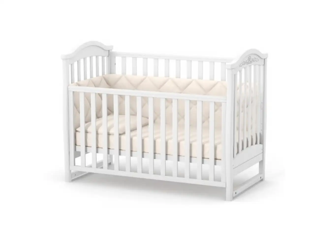 Детская кроватка Верес Лд3 без ящика (Белый) Ес Детская кроватка Верес Лд3 без ящика (Белый) Ес