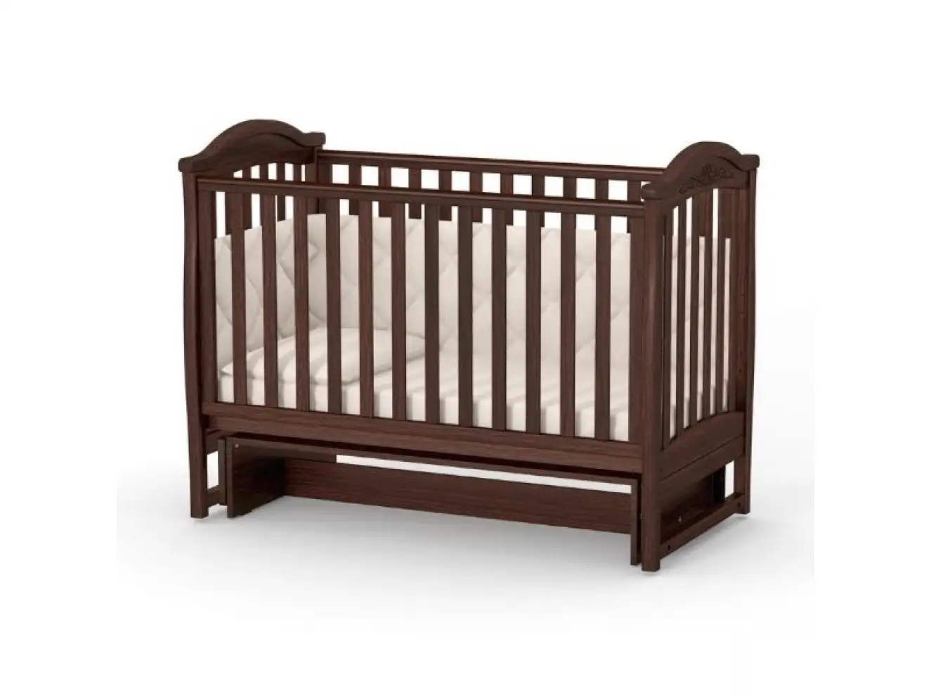 Детская кроватка Верес Лд3 без ящика (Орех) Ес