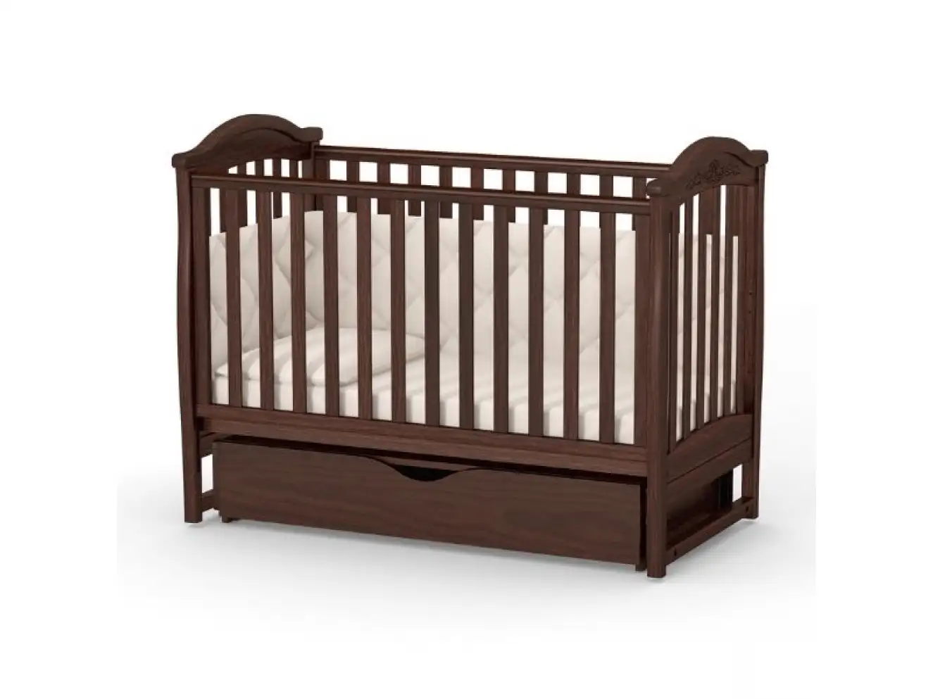 Детская кроватка Верес Лд3 без ящика (Орех) Ес