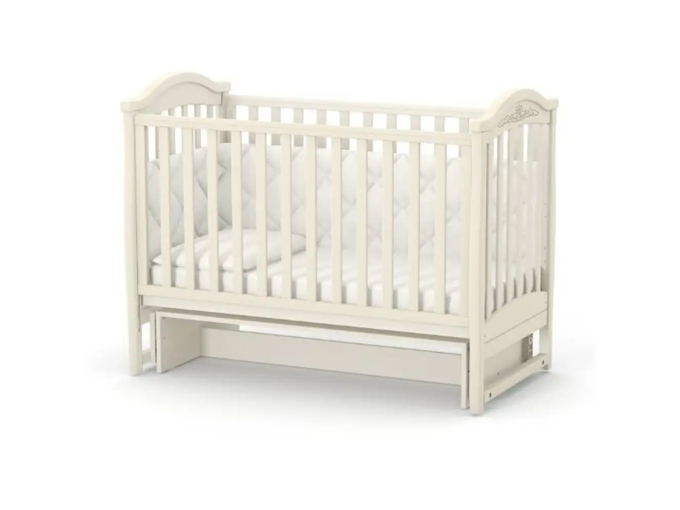 Детская кроватка Верес Лд3 без ящика (Слоновая Кость) Ес