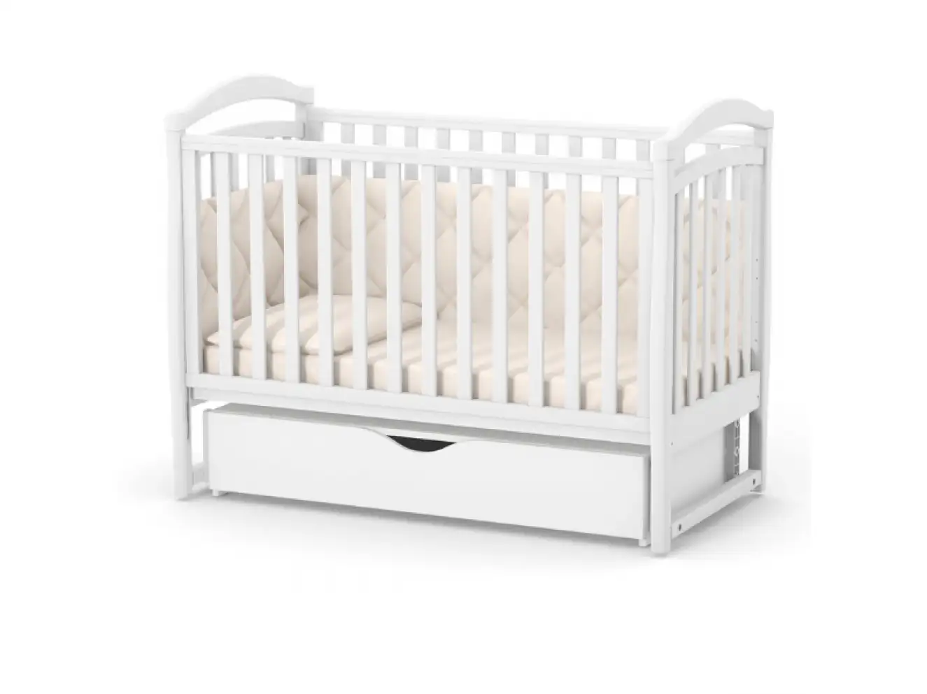 Дитяче ліжечко Верес Лд6 без ящика (Білий)