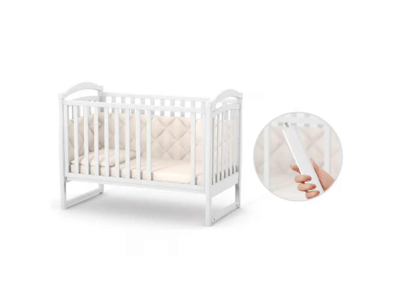 Детская кроватка Верес Лд6 без ящика (Слоновая Кость) Ес