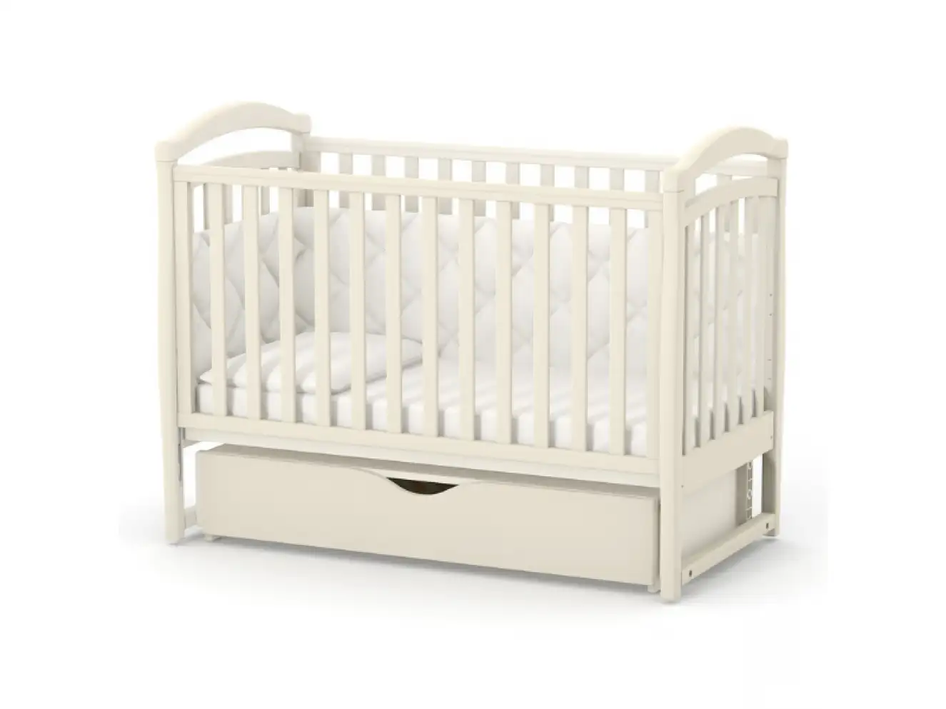 Детская кроватка Верес Лд6 без ящика (Слоновая Кость) Ес