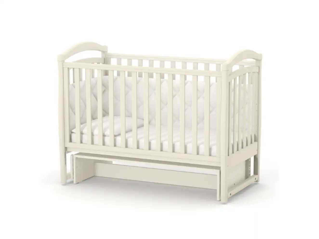 Детская кроватка Верес Лд6 без ящика (Слоновая Кость) Ес
