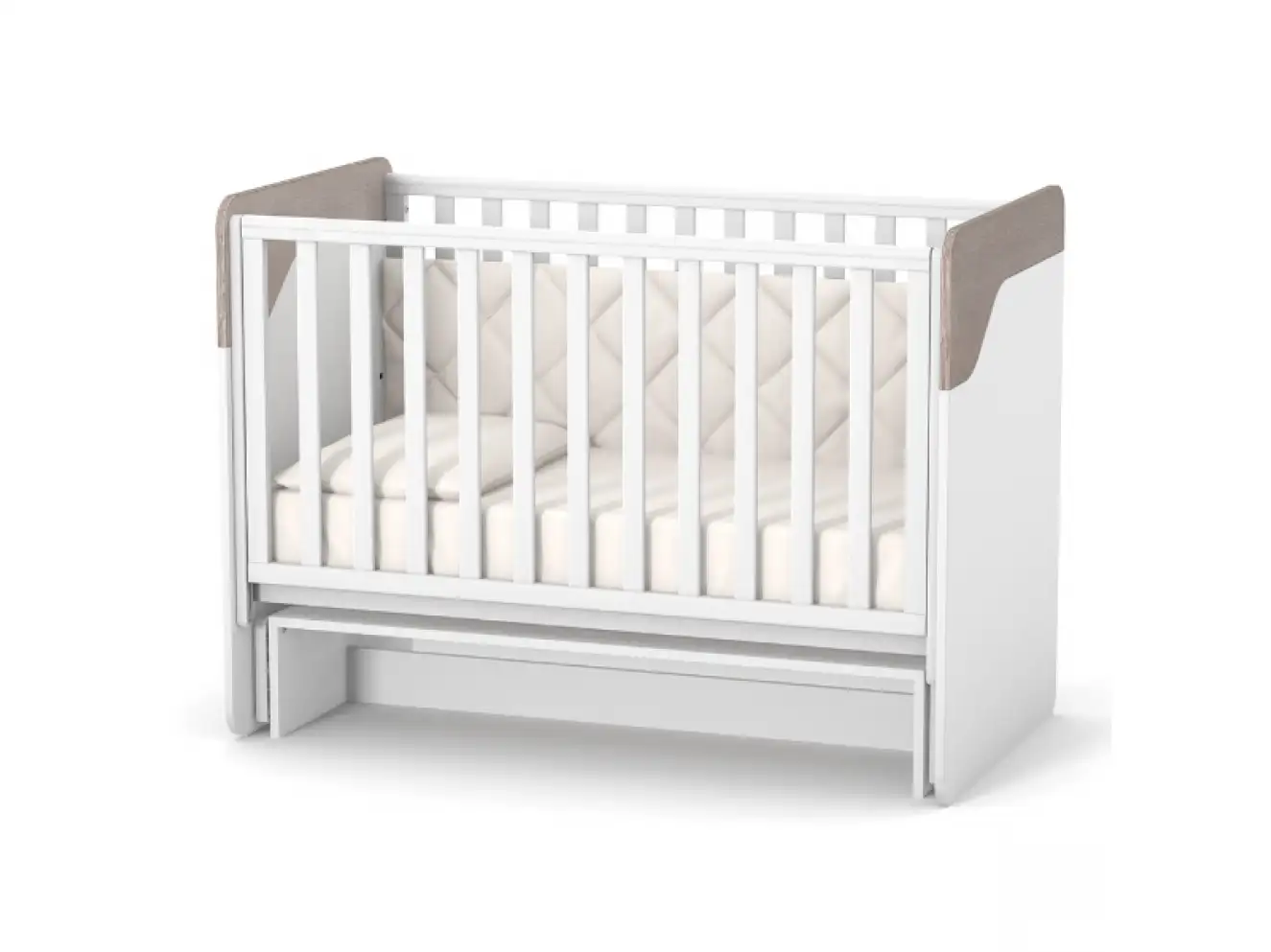 Дитяче ліжечко Верес Сідней (Капучіно-Білий)