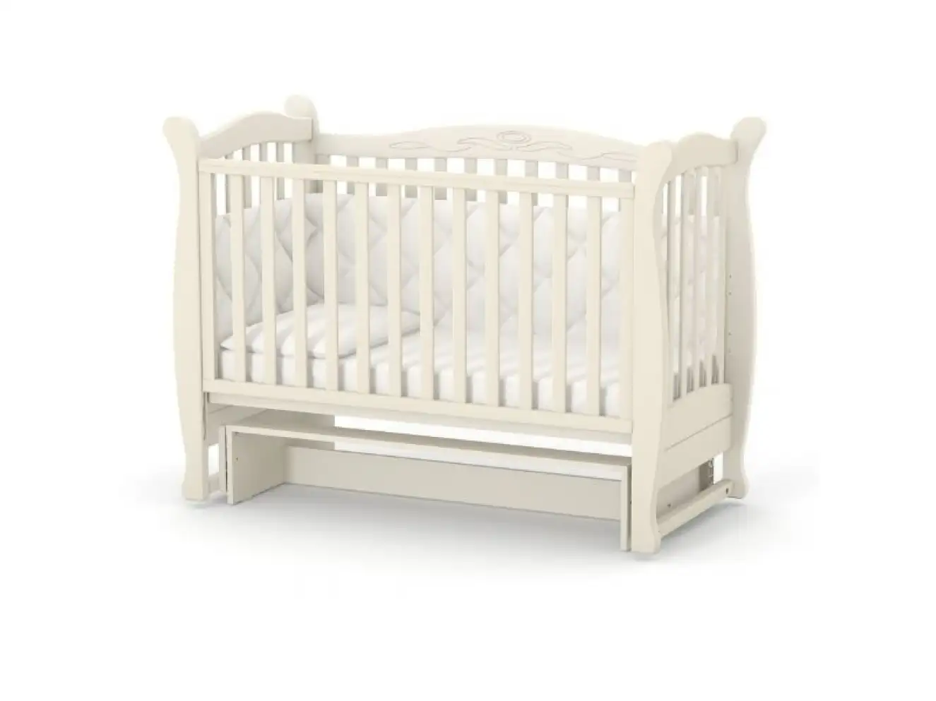 Дитяче ліжечко Верес Лд15 без ящика (Слонова Кость)