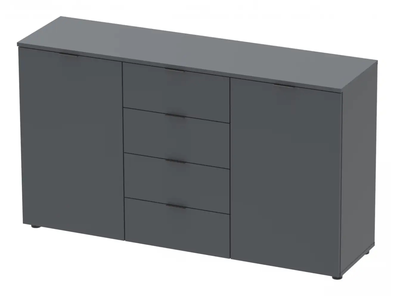 Комод Рон 5 Графіт 2 фасади 4 шухляди