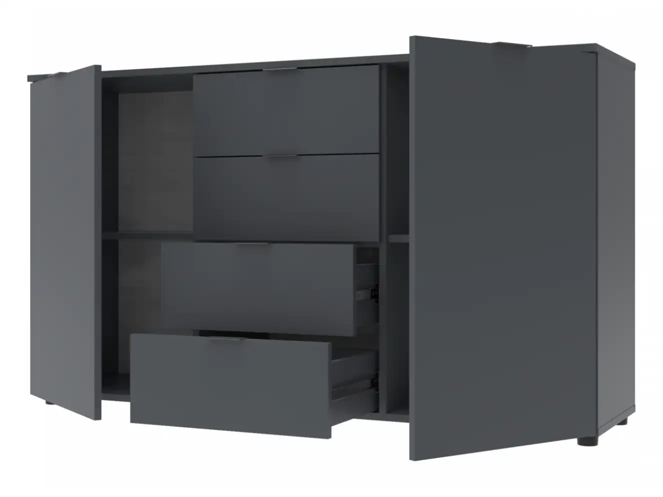 Комод Рон 5 Графіт 2 фасади 4 шухляди