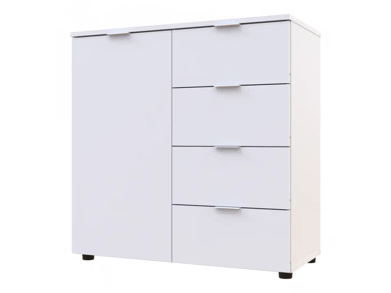 Комод Рон 1 1 фасад 4 ящика Белый