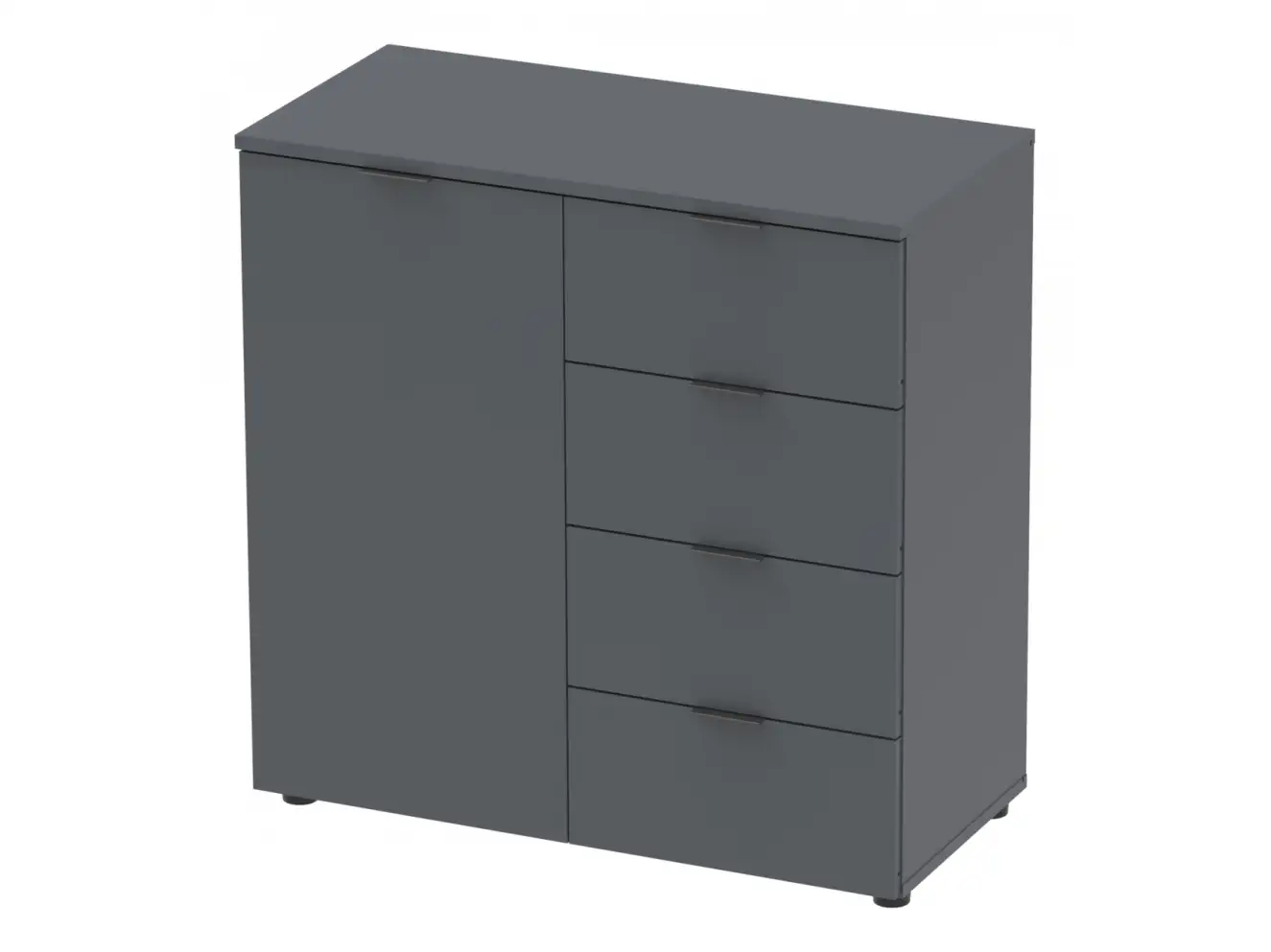 Комод Рон 1 1 фасад 4 шухляди Графіт Комод Рон 1 1 фасад 4 шухляди Графіт