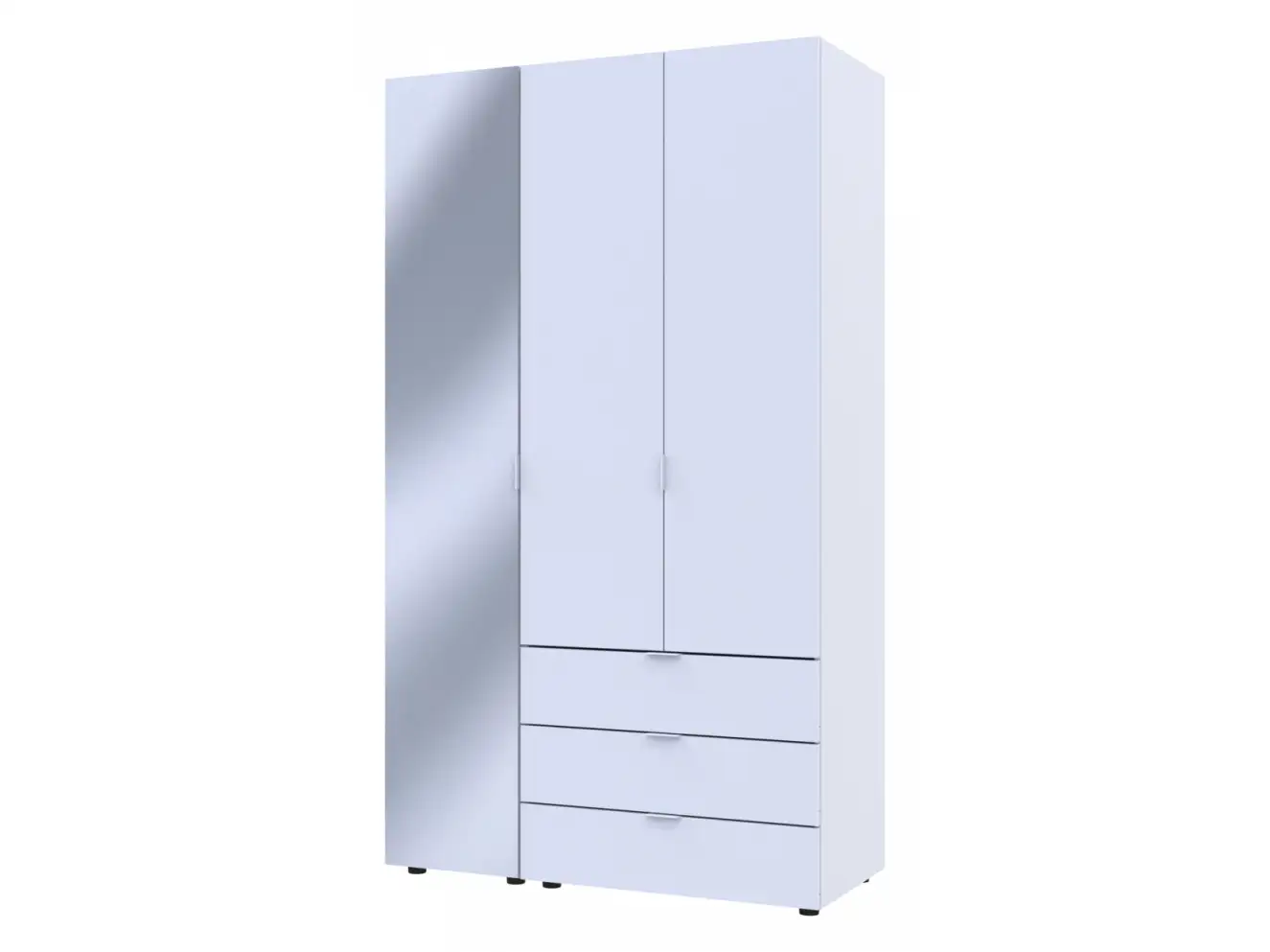 Шафа для одягу Гелар Білий 2ДСП/Дзеркало