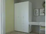 Розпашна Шафа для одягу Гелар Білий 3 ДСП
