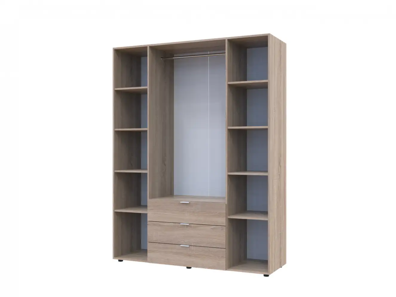 Розпашна Шафа для одягу Гелар Дуб Cонома 4 ДСП