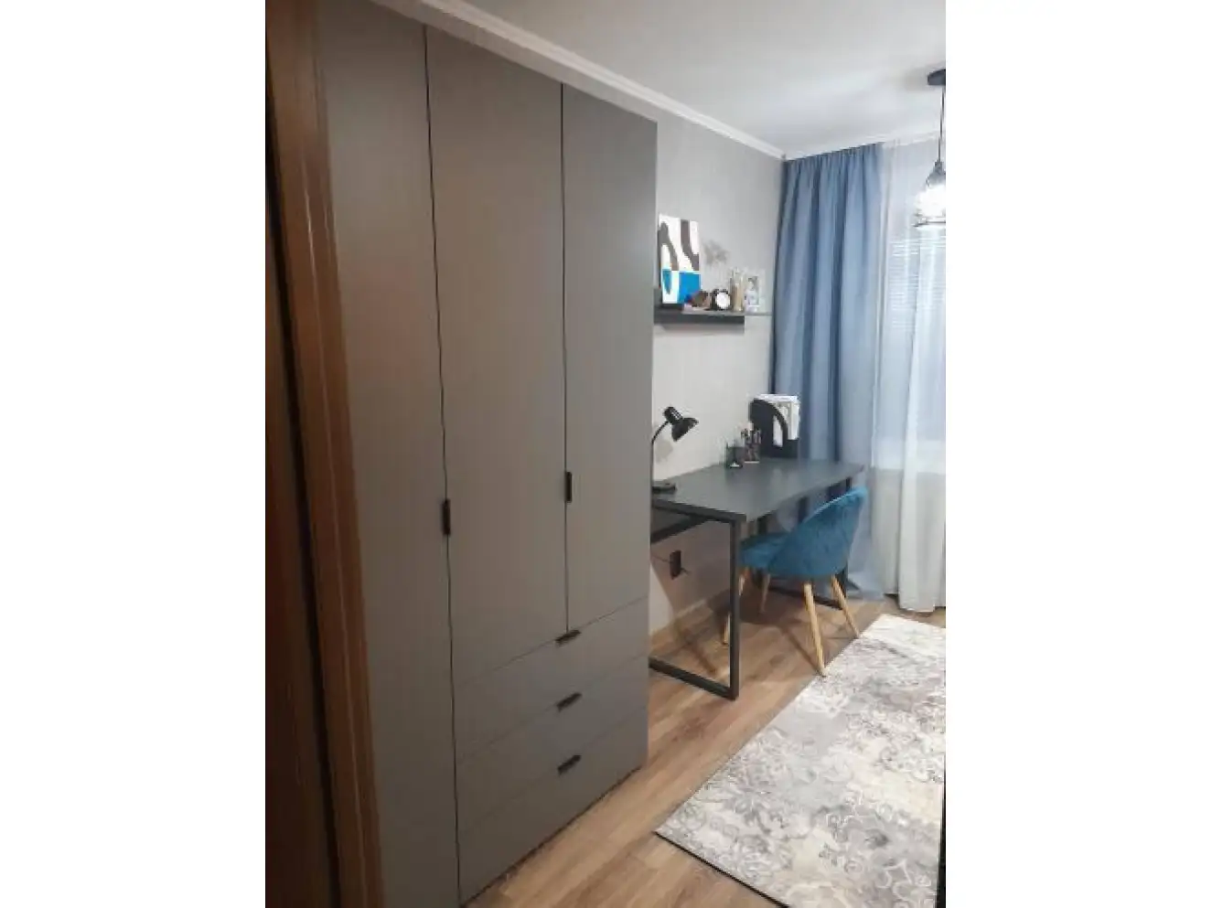 Розпашна Шафа для одягу Гелар Графіт 3 ДСП