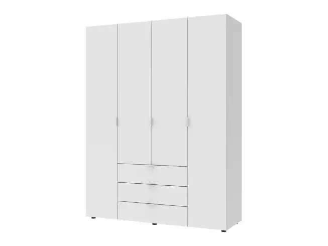 Розпашна Шафа для одягу Гелар Білий 4 ДСП