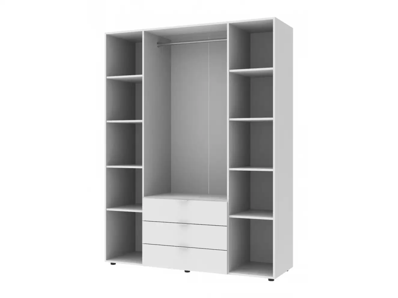 Распашной шкаф для одежды Гелар Белый 4 ДСП Распашной шкаф для одежды Гелар Белый 4 ДСП