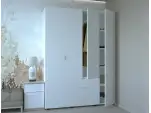Распашной шкаф для одежды Гелар Белый 4 ДСП