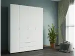 Распашной шкаф для одежды Гелар Белый 4 ДСП
