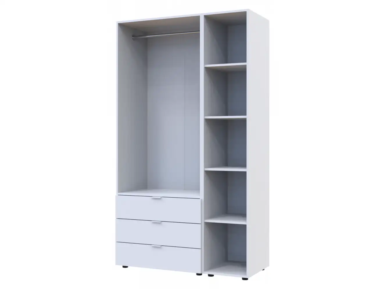 Комплект Гелар с Этажеркой Белый 2 ДСП Комплект Гелар с Этажеркой Белый 2 ДСП