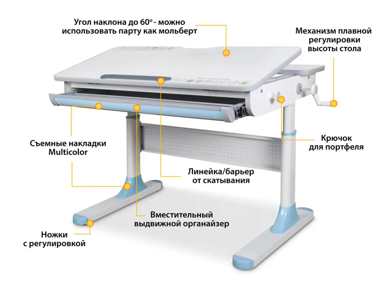 Детский стол Mealux Edmonton Lite (арт. BD-610 W/G Lite) Детский стол Mealux Edmonton Lite (арт. BD-610 W/G Lite)