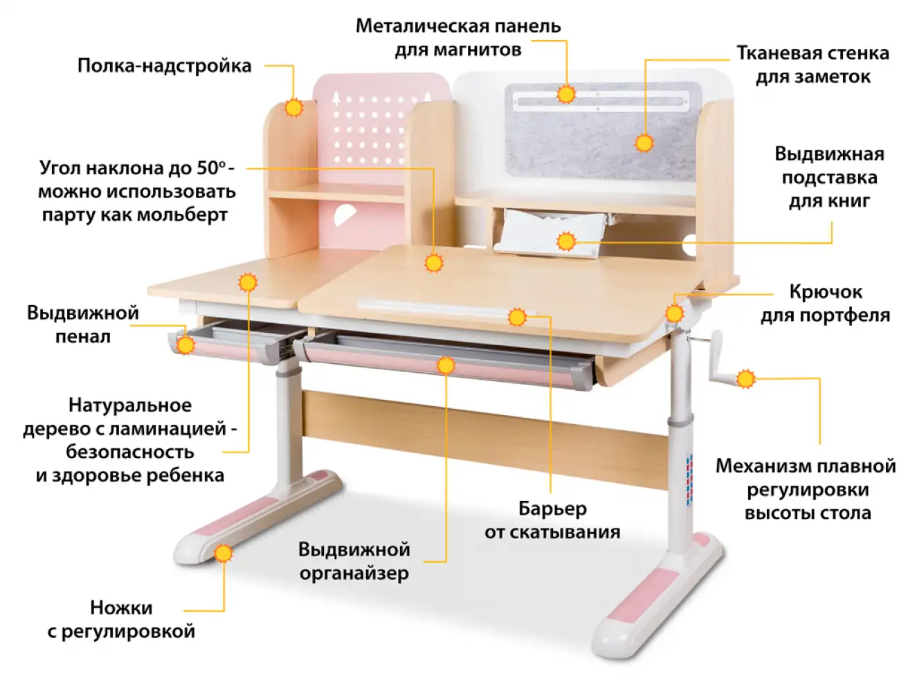 Дитячий стіл Mealux Winnipeg Grey (арт. BD-630 MG/G)