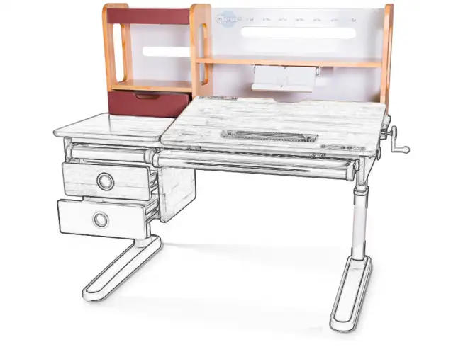 Полка - надстройка к парте Oxford Wood (арт.Shelf Wood BD-920-2 PN)