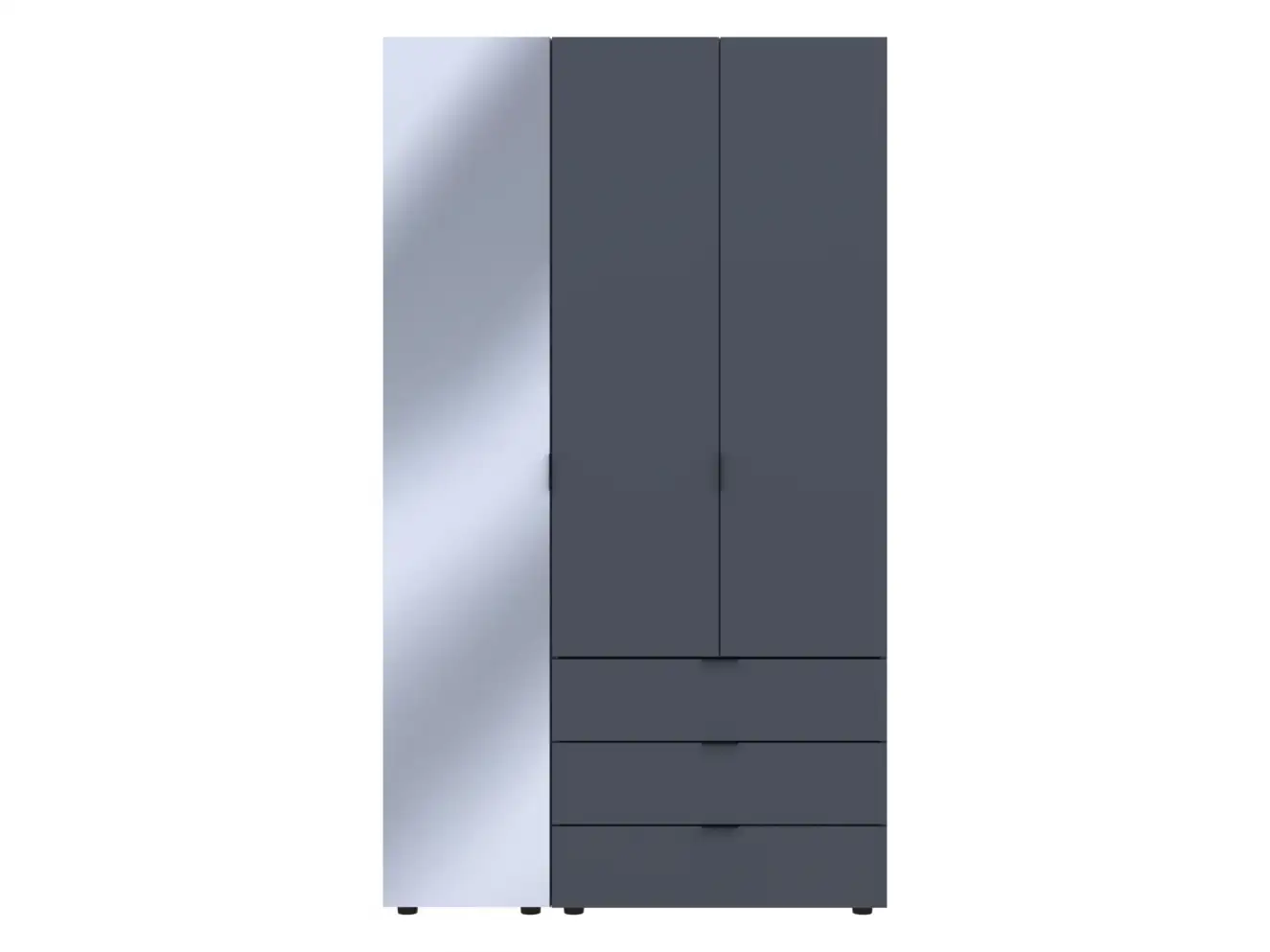 Шкаф для одежды Гелар Графит 2ДСП/Зеркало Шкаф для одежды Гелар Графит 2ДСП/Зеркало