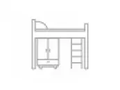 Просмотреть Кровати чердак со шкафом